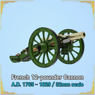 french 12-pounder cannon 3d models download creality cloud 3d print model - Mito3D