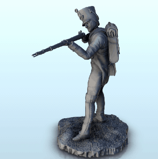 french napoleonic shooter 5 - figure empire modern miniature Men 3d print model - Mito3D