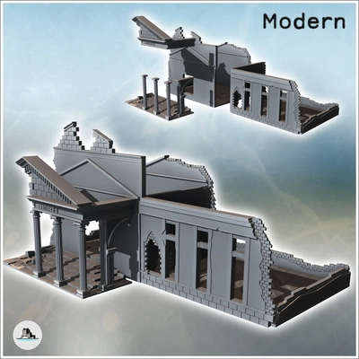 francese neo classical style tribunale colonnato entrata 3d modelli scarica creality nube 3d print model - Mito3D