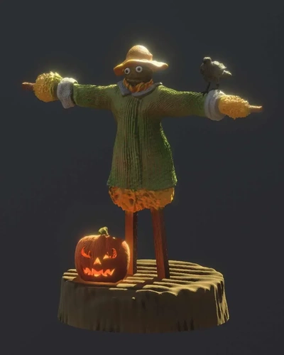 frendie - super scary scarecrow 3d models download creality cloud 3d print model - Mito3D