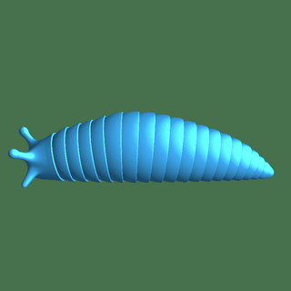 friendly articulated slug Reptilian 3d print model - Mito3D