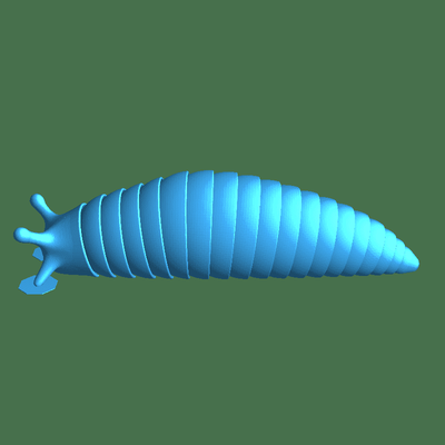 friendly articulating slug 3d models download creality cloud reptilian 3d print model - Mito3D