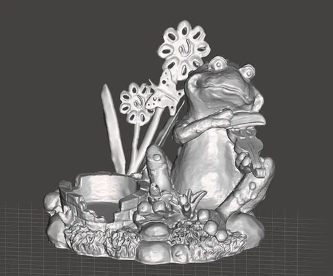 grenouille jouant violon thé lumière 3d modèles télécharger créalité nuage 3d print model - Mito3D