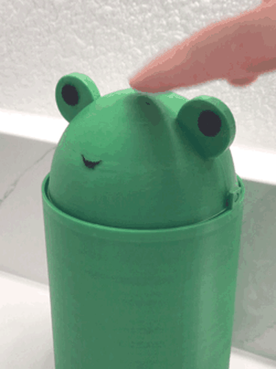 frog trashcan 3d models download creality cloud household 3d print model - Mito3D