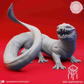 escarcha salamandra mesa miniatura pre supported monstruos 3d print model - Mito3D