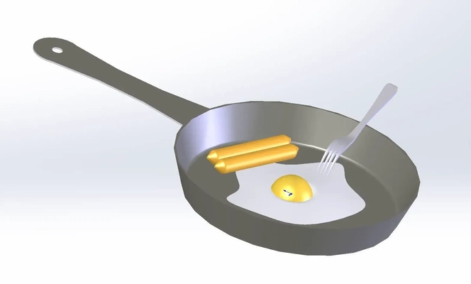 frittura padella 3d modelli scarica creality nube 3d print model - Mito3D