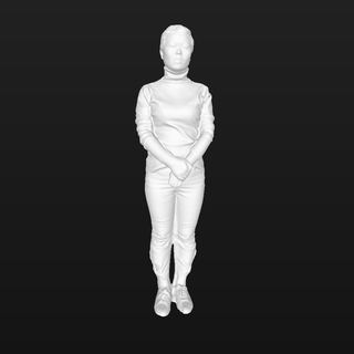 full-body scanned girl Men 3d print model - Mito3D