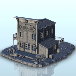 funérailles atelier terrain paysage Ouest historique bâtiments 3d print model - Mito3D