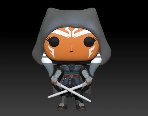 funko ahsoka tano 3d modelos baixar crialidade nuvem 3d print model - Mito3D