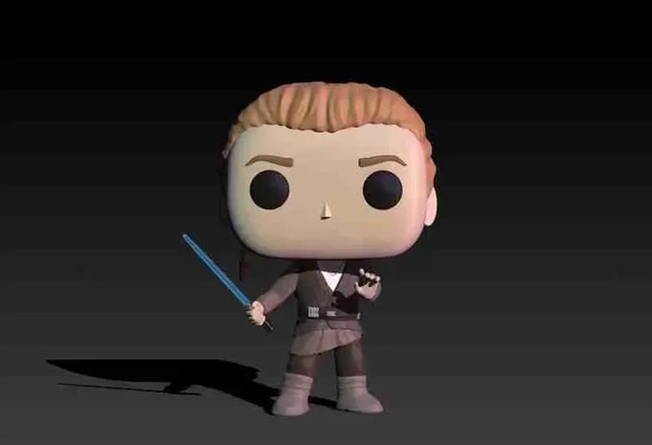 funko anakin skywalker 3d modelos baixar crialidade nuvem 3d print model - Mito3D