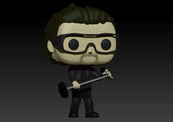 funko bono u2 3d modelos descargar crealidad nube 3d print model - Mito3D