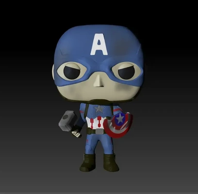 funko capitan america endgame 3d models download creality cloud 3d print model - Mito3D