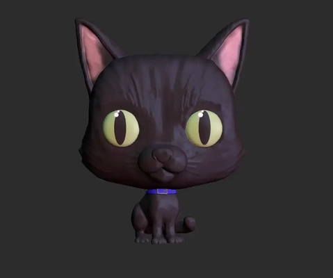 funko gato 3d modelos descargar crealidad nube 3d print model - Mito3D