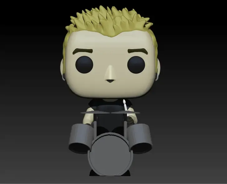 funko larry mullen u2 3d modelos baixar crialidade nuvem 3D print model - Mito3D