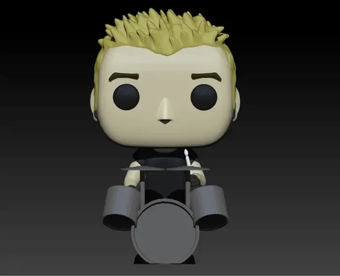 funko larry mullen u2 3d modelos baixar crialidade nuvem 3d print model - Mito3D