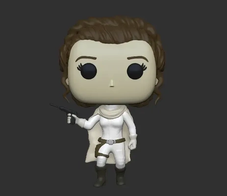 funko leia 3d modèles télécharger créalité nuage 3d print model - Mito3D