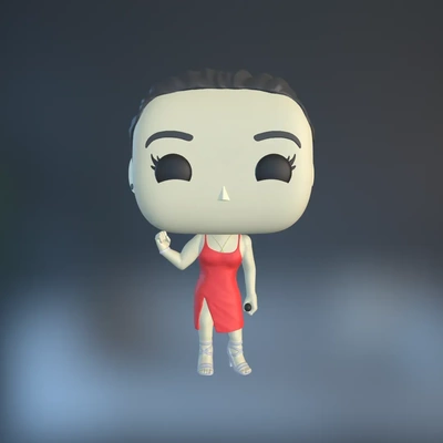 funko mujer vestido rojo 3d models download creality cloud 3d print model - Mito3D