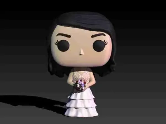 funko novia 3d modelos descargar crealidad nube 3d print model - Mito3D