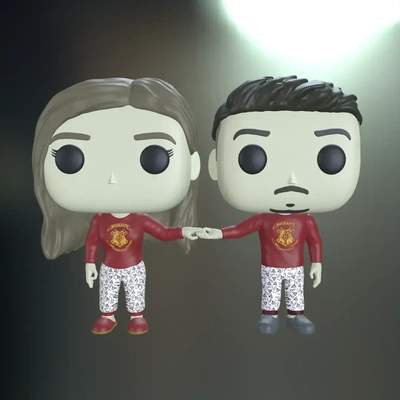 funko couple magos poudlard 3d modèles télécharger créalité nuage 3d print model - Mito3D