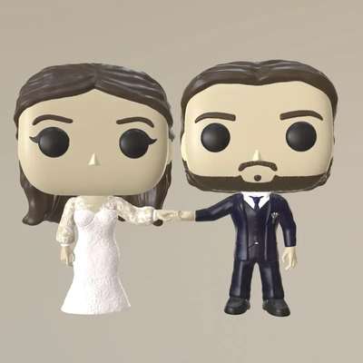 funko couple copains mariage 3d modèles télécharger créalité nuage 3d print model - Mito3D