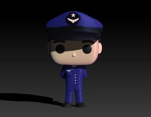 funko piloto 3d modelos baixar crialidade nuvem 3d print model - Mito3D