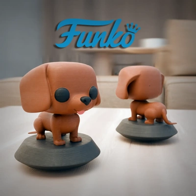 funko pop teckel chien 3d modèles télécharger créalité nuage 3d print model - Mito3D