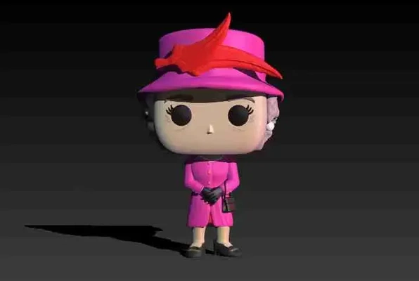 funko reine elizabeth 3d modèles télécharger créalité nuage 3d print model - Mito3D