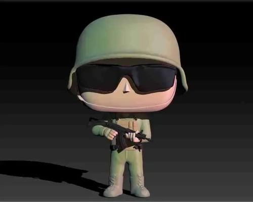 funko soldado 3d modelos descargar crealidad nube 3d print model - Mito3D