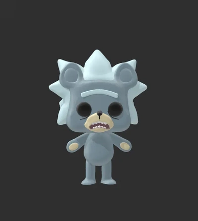 funko stile rick orso 3d modelli scarica creality nube 3d print model - Mito3D