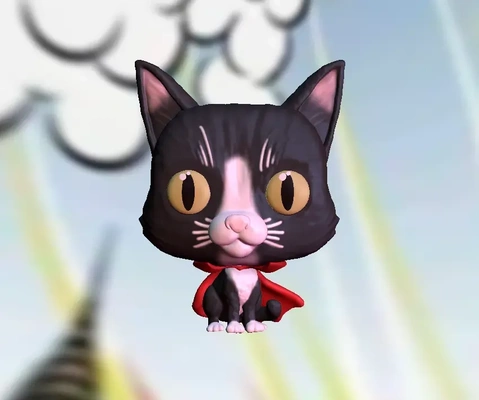 funko super gato 3d modelle download realität wolke 3d print model - Mito3D