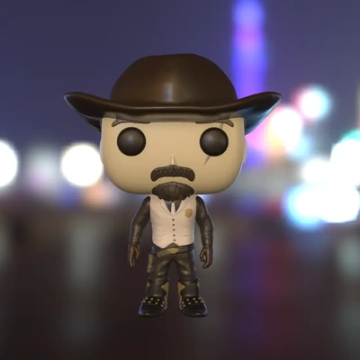 funko vaquero 3d modelos descargar crealidad nube 3d print model - Mito3D