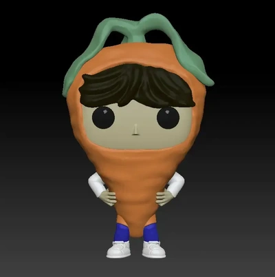 funko zanahoria bts 3d modelos descargar crealidad nube 3d print model - Mito3D