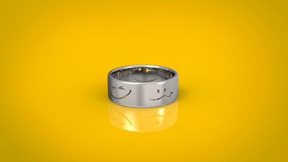 caras divertidas anillo Moda 3d print model - Mito3D