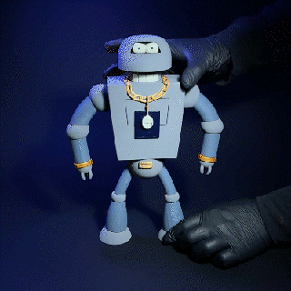 Futurama 3d Joey Mauspad Roboter 3d print model - Mito3D