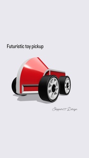 futuristic toy pick-up Toy Cars 3d print model - Mito3D