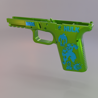 g19 glock quadro Armação hulk brinquedo armas 3d print model - Mito3D