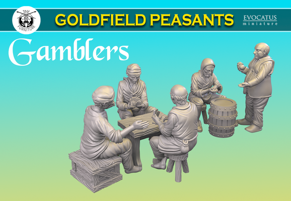gamblers goldfield peasants 3d models download creality cloud toys & games 3d print model - Mito3D