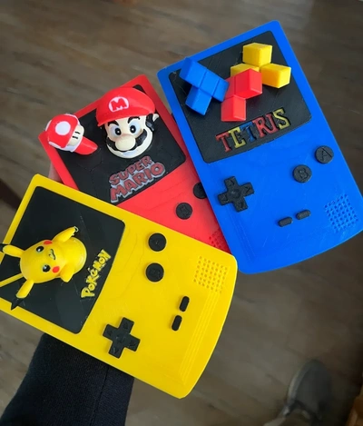 gameboy cadre échangeable écrans 3d modèles télécharger créalité nuage 3d print model - Mito3D