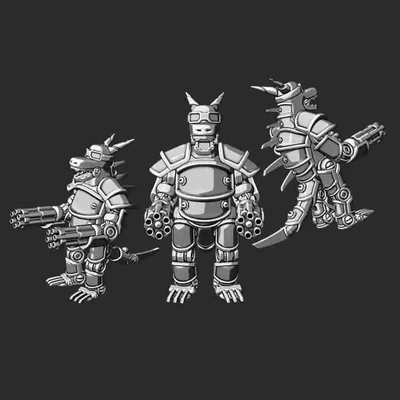 gamma beast 32mm scale scaleable 3d models download creality cloud 3d print model - Mito3D