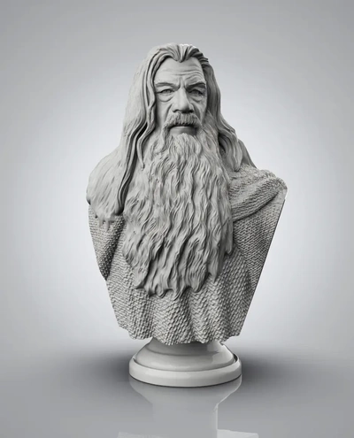 gandalf fracasso 3d modelos baixar crialidade nuvem 3d print model - Mito3D