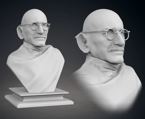 gandhi fracasso ben kingsley 39 s 3d modelos baixar crialidade nuvem 3d print model - Mito3D