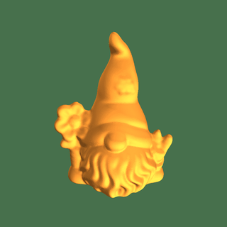 garden gnome flowers peace sign Characters 3d print model - Mito3D