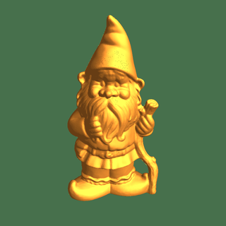 garden gnome walking stick Characters 3d print model - Mito3D