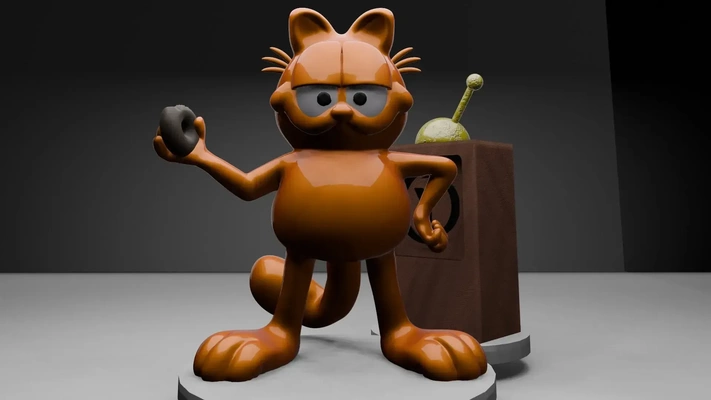 garfield 3d modèles télécharger créalité nuage 3d print model - Mito3D