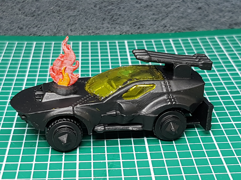 gaslands on fire pennarello 3D print model - Mito3D