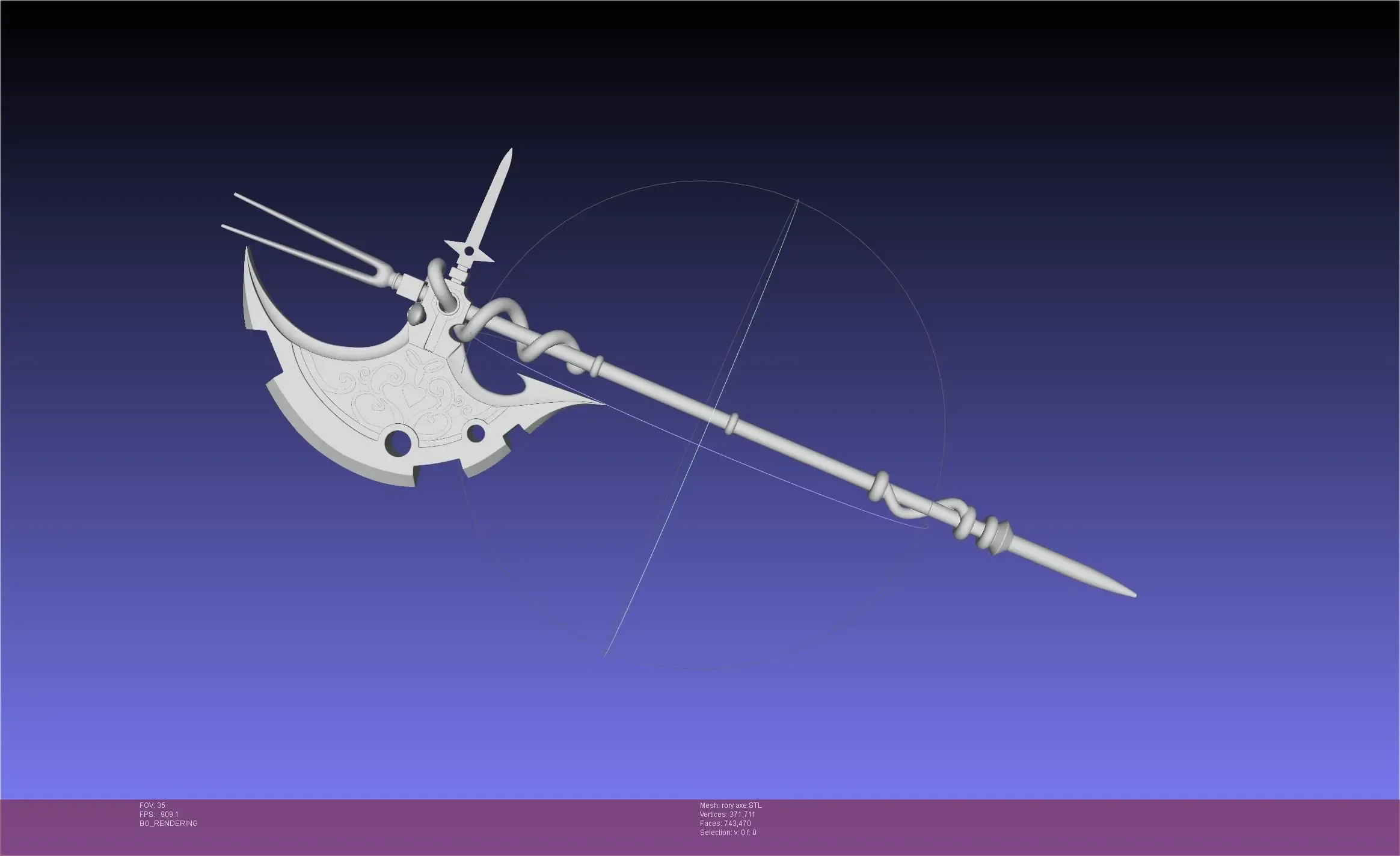 gate rory mercury axe printable assembly 3d models download creality cloud 3D print model - Mito3D