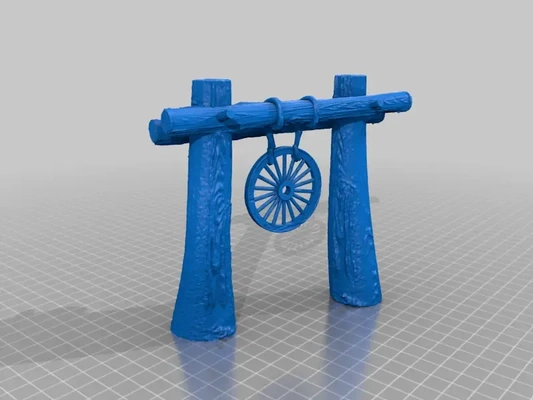 portón rueda agua elemento goa 3d modelos descargar crealidad nube 3d print model - Mito3D