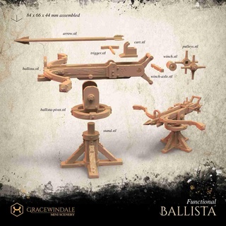 gatehouse - ballista functional Others 3d print model - Mito3D