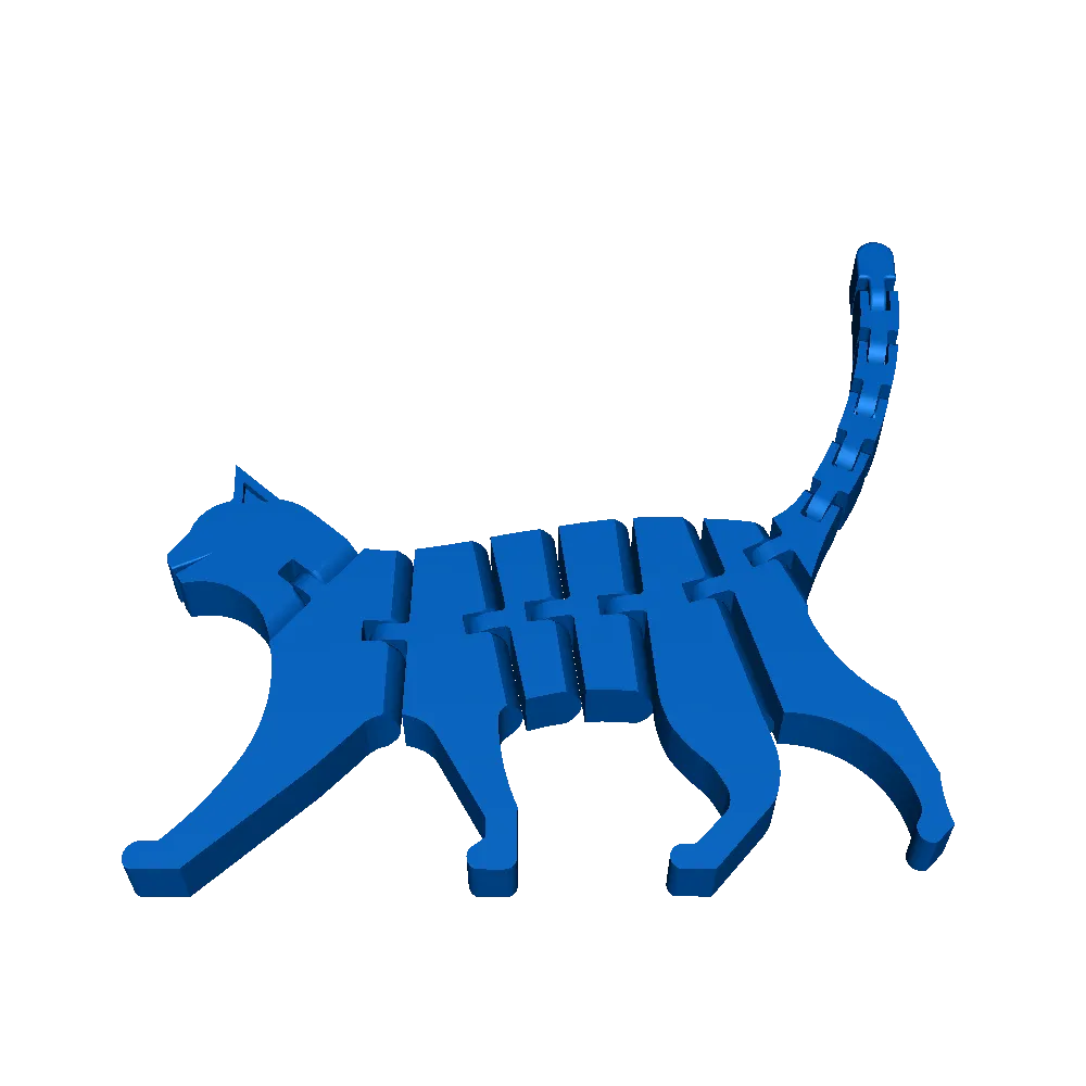 gato flexibel 3d modelle download realität wolke 3D print model - Mito3D