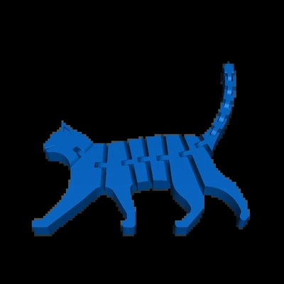 gato flessibile 3d modelli scarica creality nube 3d print model - Mito3D